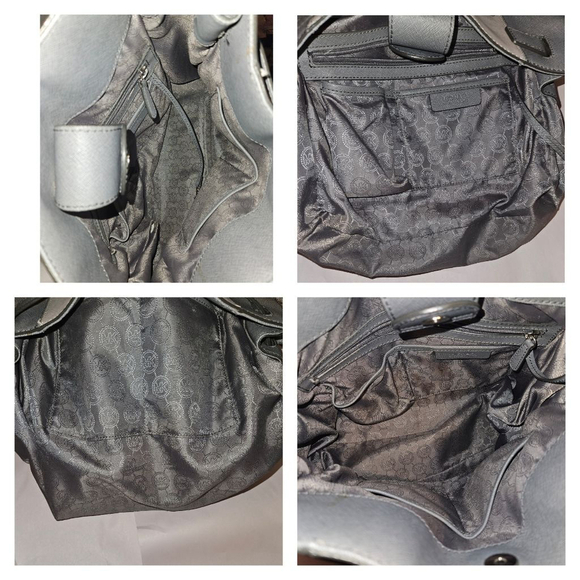 Michael Kors Hamilton Two Tone Leather Satchel Purse - Picture 10 of 12